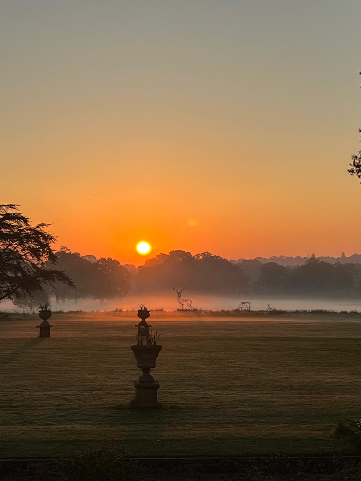 Sunrise over a West Sussex country estate near Haywards Heath